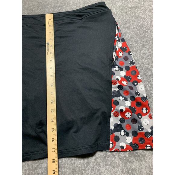 Golfher Golf Skort Women Size‎ L Black Zip Pockets Stretch Pull-On Lined - Picture 9 of 9